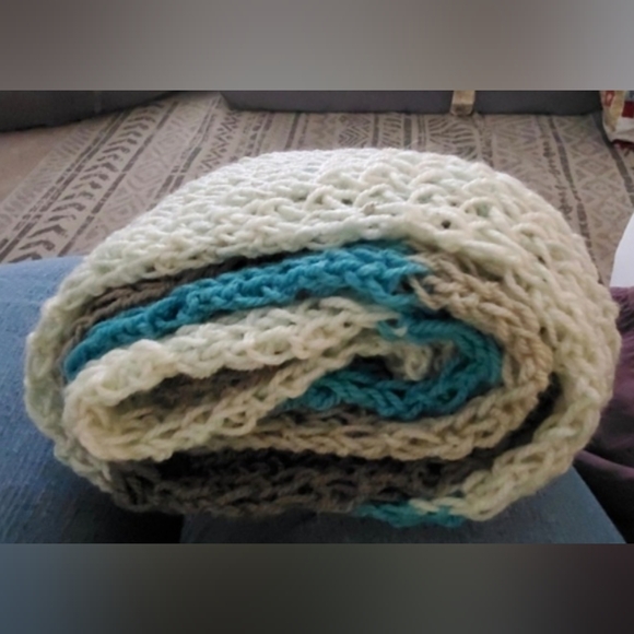 Multicolor Loom Knitted Scarf - Picture 1 of 2